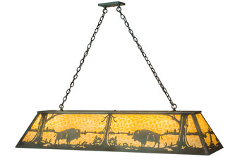 Meyda 61"l Buffalo Oblong Pendant - 67749