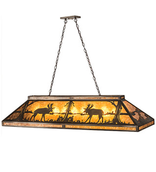 Meyda 61" Long Moose Oblong Pendant - 70579