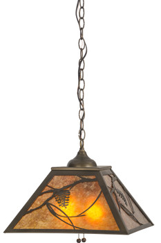 Meyda 16"sq Whispering Pines Pendant - 73489