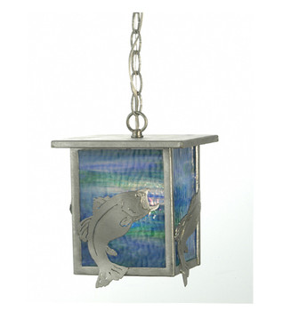 Meyda 8"w Leaping Bass Lantern Mini Pendant - 81118