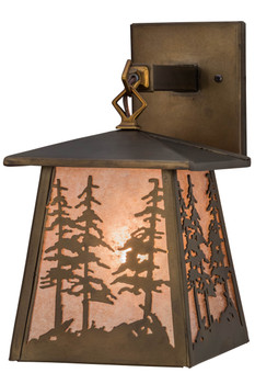Meyda 7"w Tall Pines Hanging Wall Sconce - 82114