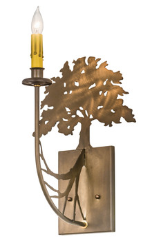 Meyda 10"w Oak Tree Wall Sconce - 82157