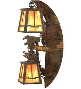 Meyda 26"w Antlers Elk 3 Lt Wall Sconce - 82835