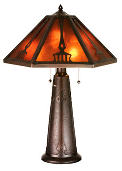 Meyda 29"h Grenway Amber Mica Table Lamp - 98516