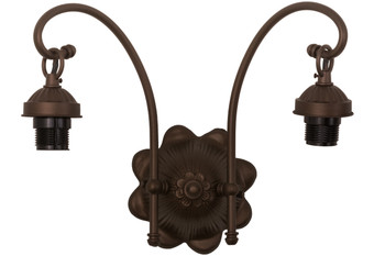 Meyda 13"w Mahogany Bronze 2 Lt Wall Sconce Hardware - 98633