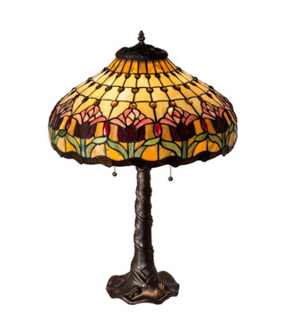 Meyda 25.5"h Colonial Tulip Table Lamp - 99270