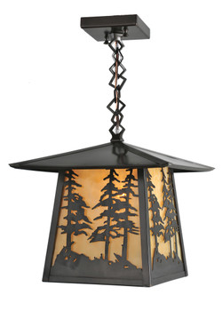 Meyda 12"sq Stillwater Tall Pines Ceiling Pendant - 99530