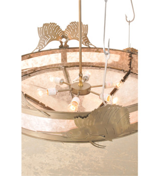 Meyda 44"w Catch Of The Day Sailfish Two Tier Inverted Pendant - 99648