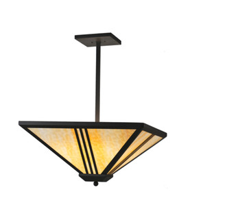 Meyda 24"sq Tres Lineas Mission Inverted Pendant - 99751