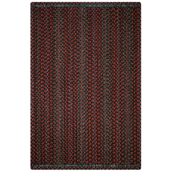 Homespice Decor Bistro Black & Burgundy Braided - 20 X 30" Rectangular Area Rug