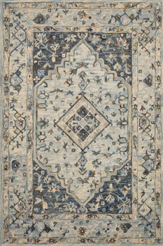 Loloi Beatty Bea-01 Lt. Blue / Blue Hooked Area Rugs