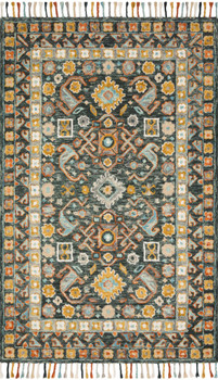 Loloi Elka Elk-03 Denim / Multi Hooked Area Rugs