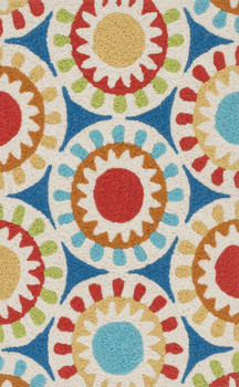 Loloi Angelou Han17 Blue / Multi Hooked Area Rugs