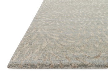 Loloi Hermitage He-17 Mist / Pewter Hand Knotted Area Rugs