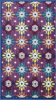 Loloi Isabelle His06 Blue / Multi Power Loomed Area Rugs