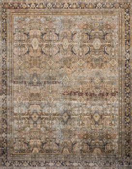 Loloi Layla Lay-03 Olive / Charcoal Power Loomed Area Rugs