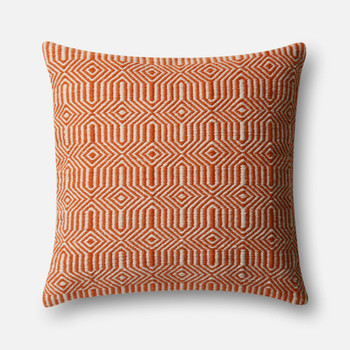 Loloi Pillows P0339 Orange / Ivory