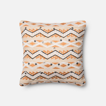 Loloi Pillows P0401 Orange / Ivory