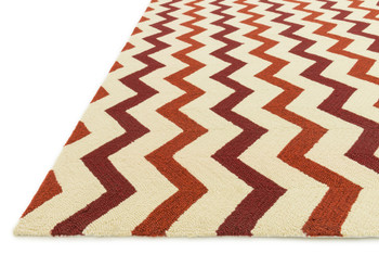 Loloi Palm Springs Pm-02 Red / Rust Hooked Area Rugs