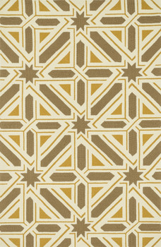 Loloi Palm Springs Pm-04 Taupe / Gold Hooked Area Rugs