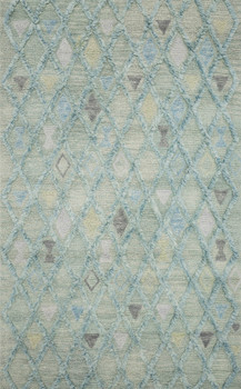 Loloi Symbology-loloi X Justina Blakeney Collection Sym-02 Seafoam / Sky Hand Tufted Area Rugs