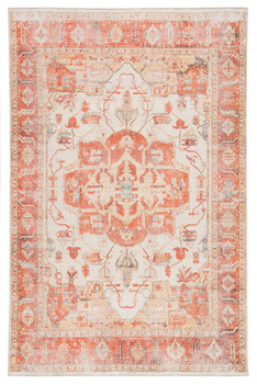 Jaipur Living Rhoda BOH01 Medallion Orange Power Loomed Area Rugs