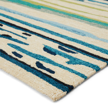 Jaipur Living Sketchy Lines CO19 Abstract Blue Hand Tufted Area Rugs