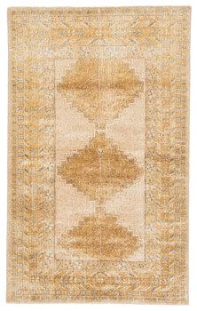 Jaipur Living Enfield GLT03 Medallion Gold Hand Knotted Area Rugs