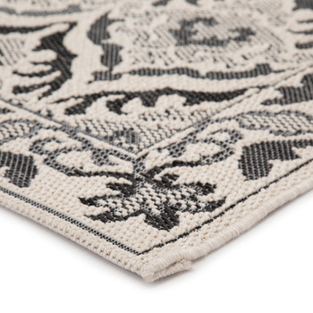 Jaipur Living Laurel MOC01 Damask Dark Gray Power Loomed Area Rugs