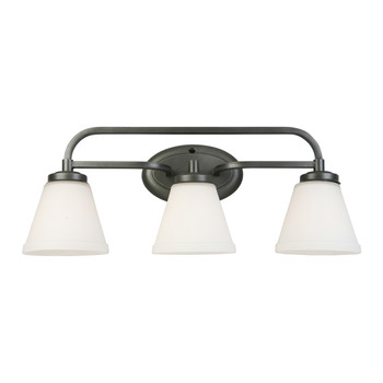 Eglo 3x60w Bath Vanity Light W/ Graphite Finish & Frosted Glass - 202911A