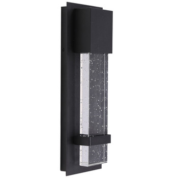 Eglo 1x11w Led Outdoor Wall Light W/ Matte Black Finish & Clear Seeded Glass - 202955A