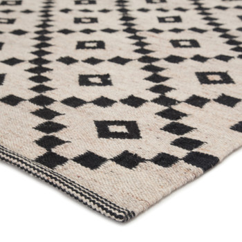 Jaipur Living Croix SCN01 Geometric Black Flat Weave Area Rugs