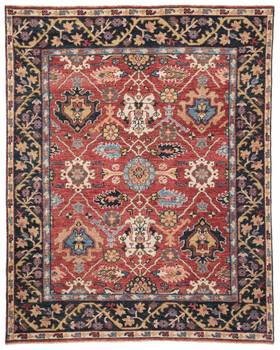 Jaipur Living Aika SLN02 Medallion Red Hand Knotted Area Rugs