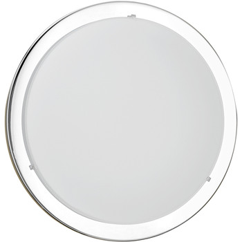 Eglo 1x100w Ceiling Light W/ Chrome Finish & Satin Glass - 82945A