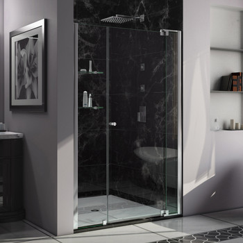 Dreamline Allure 42-43 In. W X 73 In. H Frameless Pivot Shower Door In Chrome SHDR-4242728-01