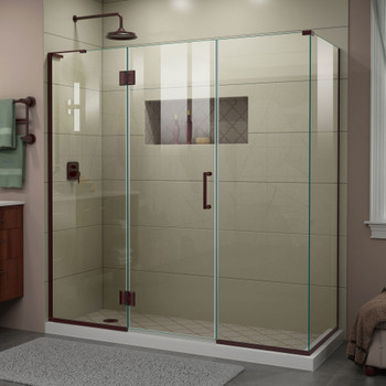 Dreamline Unidoor-x 70 1/2 In. W X 34 3/8 In. D X 72 In. H Frameless Hinged Shower Enclosure - E32422534