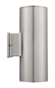 Eglo 2x75w Outdoor Wall Light W/ Stainless Steel Finish & Clear Glass - 90121A