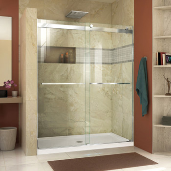 DreamLine DL-6702-01CL Prime 36 Sliding Shower Enclosure and Base Kit