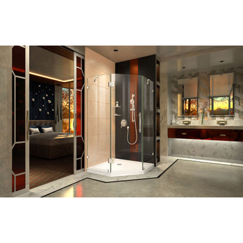 Dreamline Prism Lux 34 5/16 In. X 34 5/16 In. X 72 In. Fully Frameless Hinged Shower Enclosure - SHEN-2234340