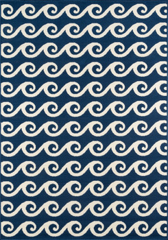 Momeni Baja BAJ14 Navy Machine Made Area Rugs