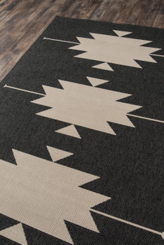 Momeni Baja BAJ34 Charcoal Machine Made Area Rugs