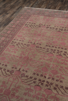 Momeni Banaras BNR-5 Pink Hand Knotted Area Rugs