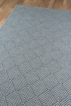 Momeni Como COM-3 Blue Machine Made Area Rugs