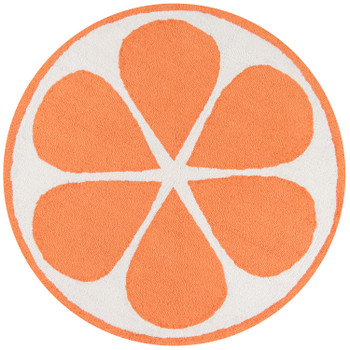 Novogratz Cucina CNA-1 Orange Hand Hooked - 3' X 3' Round Area Rug