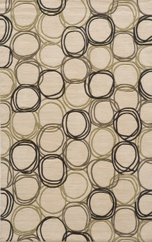 Momeni Elements EL-34 Ivory Machine Made Area Rugs