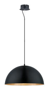 Eglo 1x22.5w Led Pendant W/ Black & Gold Finish - 94228A