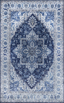 Momeni Karachi KAR-8 Blue Machine Made Area Rugs