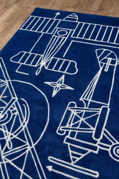 Momeni Lil Mo Hipster LMT16 Navy Hand Tufted Area Rugs