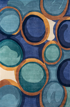 Momeni New Wave NW133 Blue Hand Tufted Area Rugs