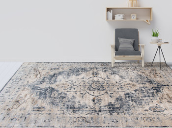 Amer Rugs Belmont BLM-2 Steel Gray Gray Machine-made Area Rugs